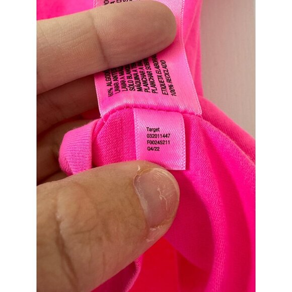 Cat & Jack Girls XL (14) Hot Pink T-Shirt With Front Pocket - Picture 3 of 6